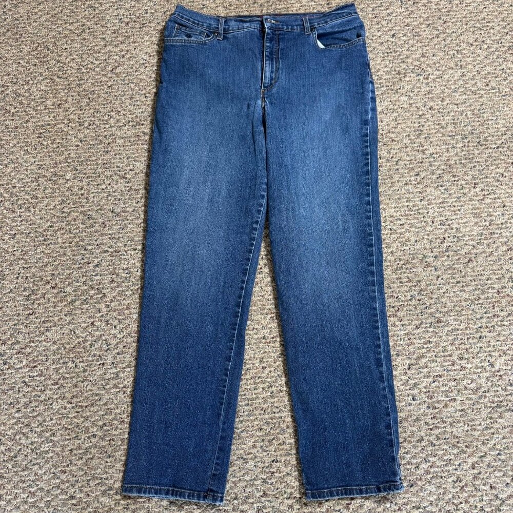 Gloria Vanderbilt Amanda Womens Jeans Plus Size 16 Blue Denim Classic Fit